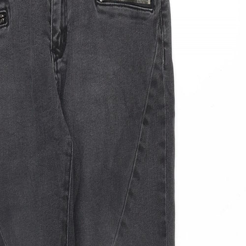 Noisy may Womens Grey Cotton Skinny Jeans Size 29 in L31 in Regular Zip