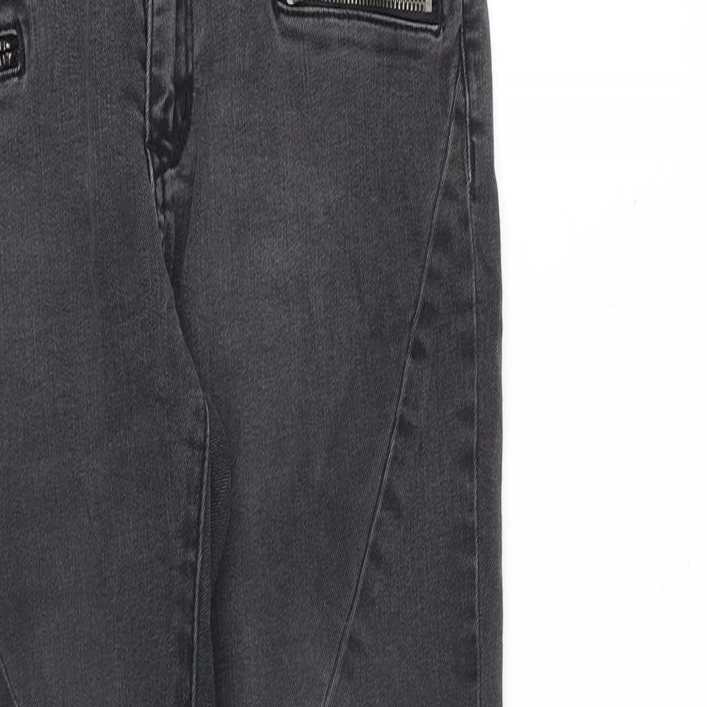Noisy may Womens Grey Cotton Skinny Jeans Size 29 in L31 in Regular Zip