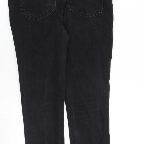 Marks and Spencer Womens Black Cotton Skinny Jeans Size 14 L30 in Regular Zip