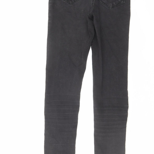 Denim & Co. Womens Grey Cotton Skinny Jeans Size 6 L29 in Regular Zip