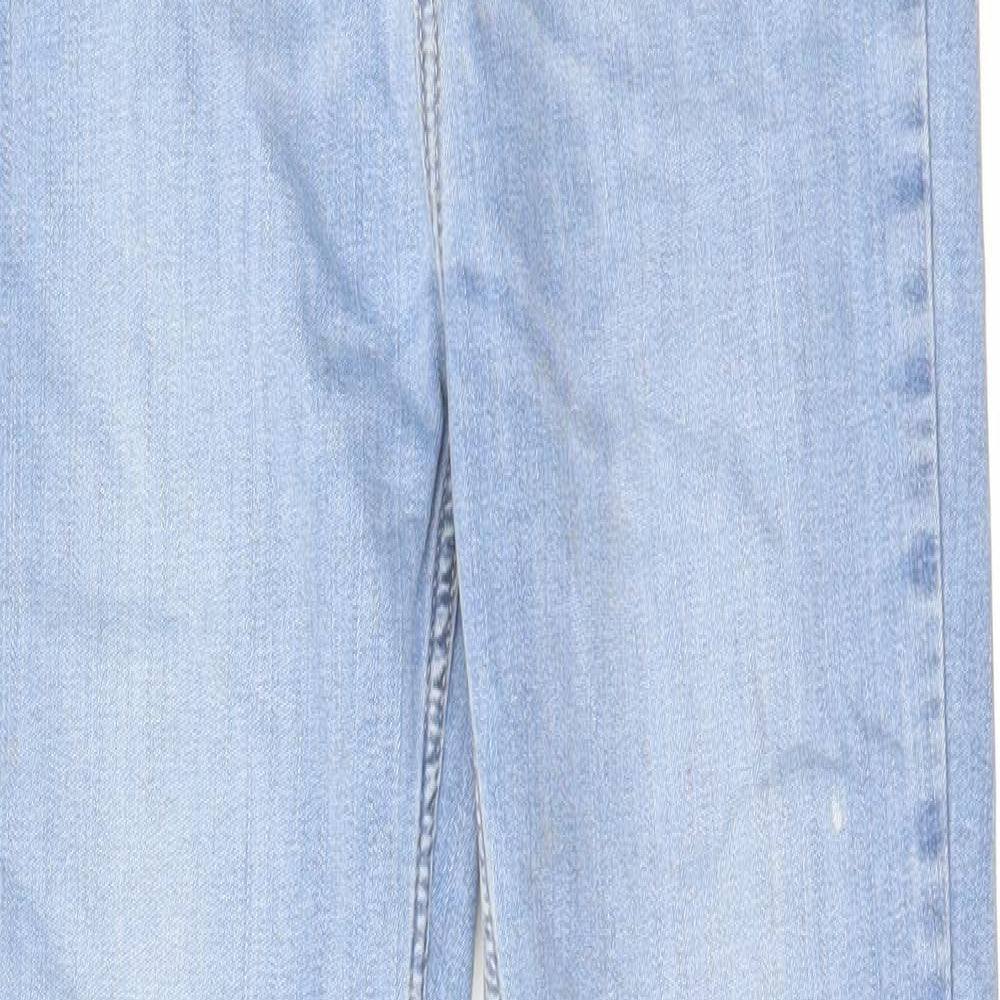 F&F Womens Blue Cotton Skinny Jeans Size 8 L26 in Regular Zip