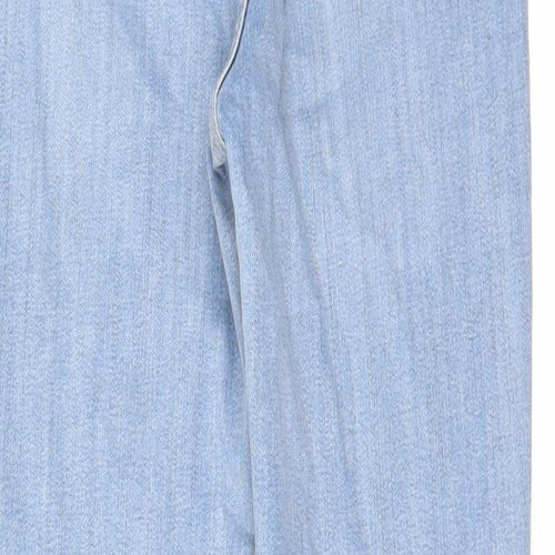 F&F Womens Blue Cotton Skinny Jeans Size 8 L26 in Regular Zip