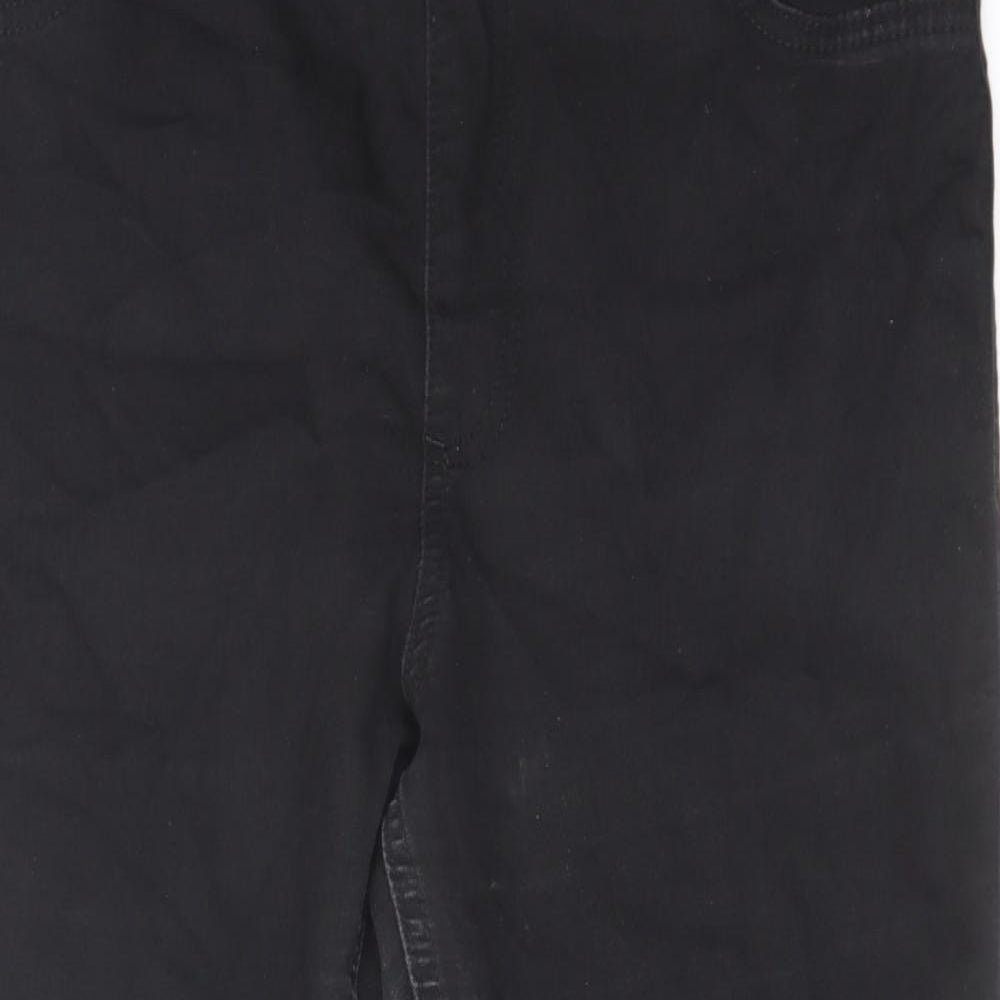 Marks and Spencer Womens Black Cotton Jegging Jeans Size 16 L20 in Regular Zip