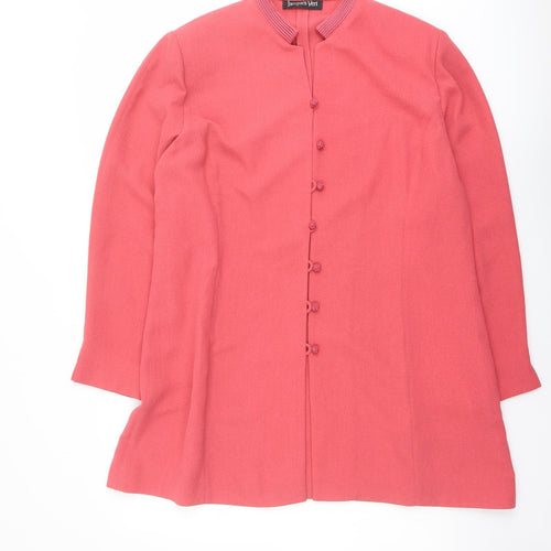 Jacques Vert Womens Pink Jacket Size 20 Button
