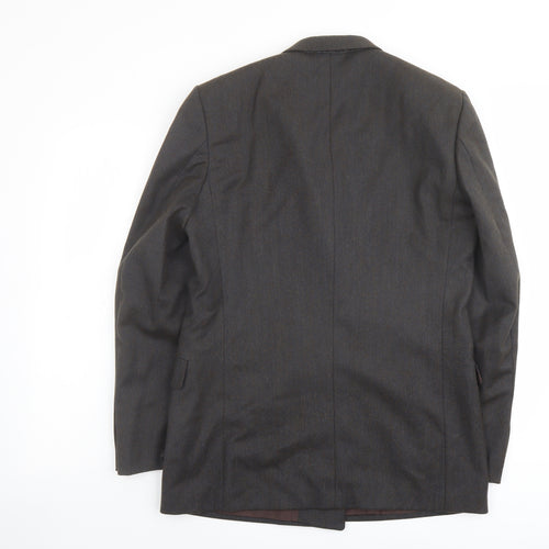 Fariani Mens Brown Polyester Jacket Suit Jacket Size 40 Regular