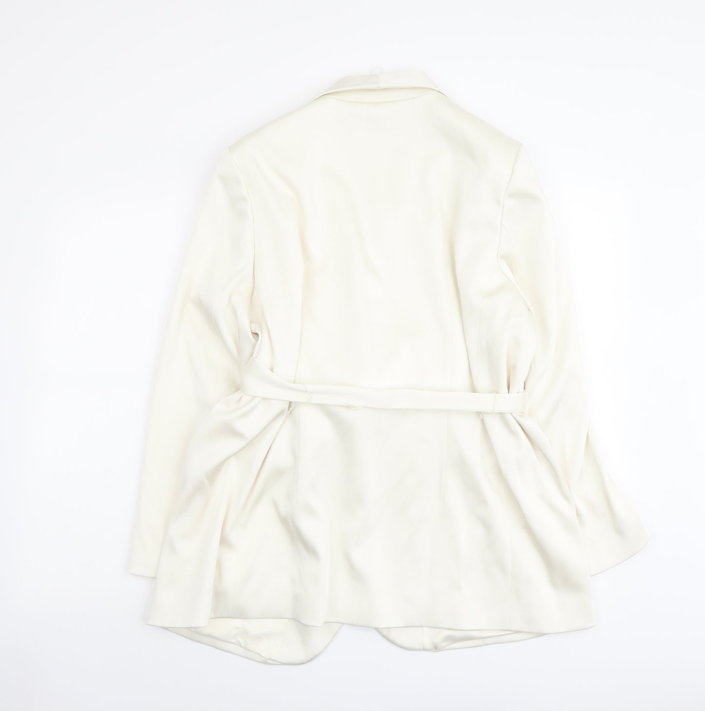 Marks and Spencer Womens Ivory Jacket Blazer Size 18 Tie