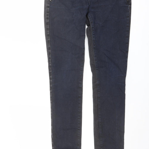 Mint Velvet Womens Blue Cotton Skinny Jeans Size 12 L30 in Regular Button