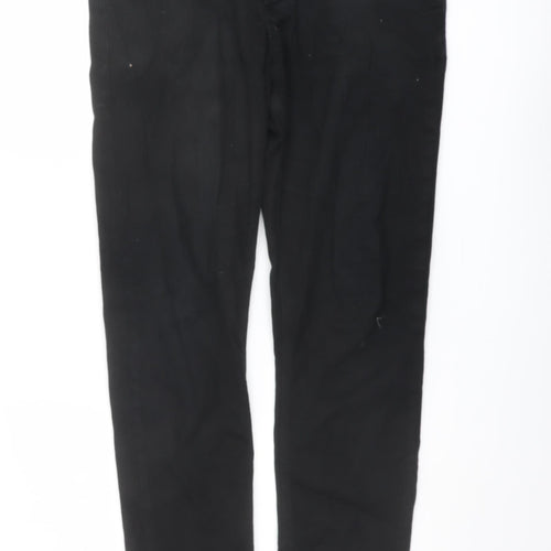 River Island Mens Black Cotton Skinny Jeans Size 34 in L32 in Regular Button
