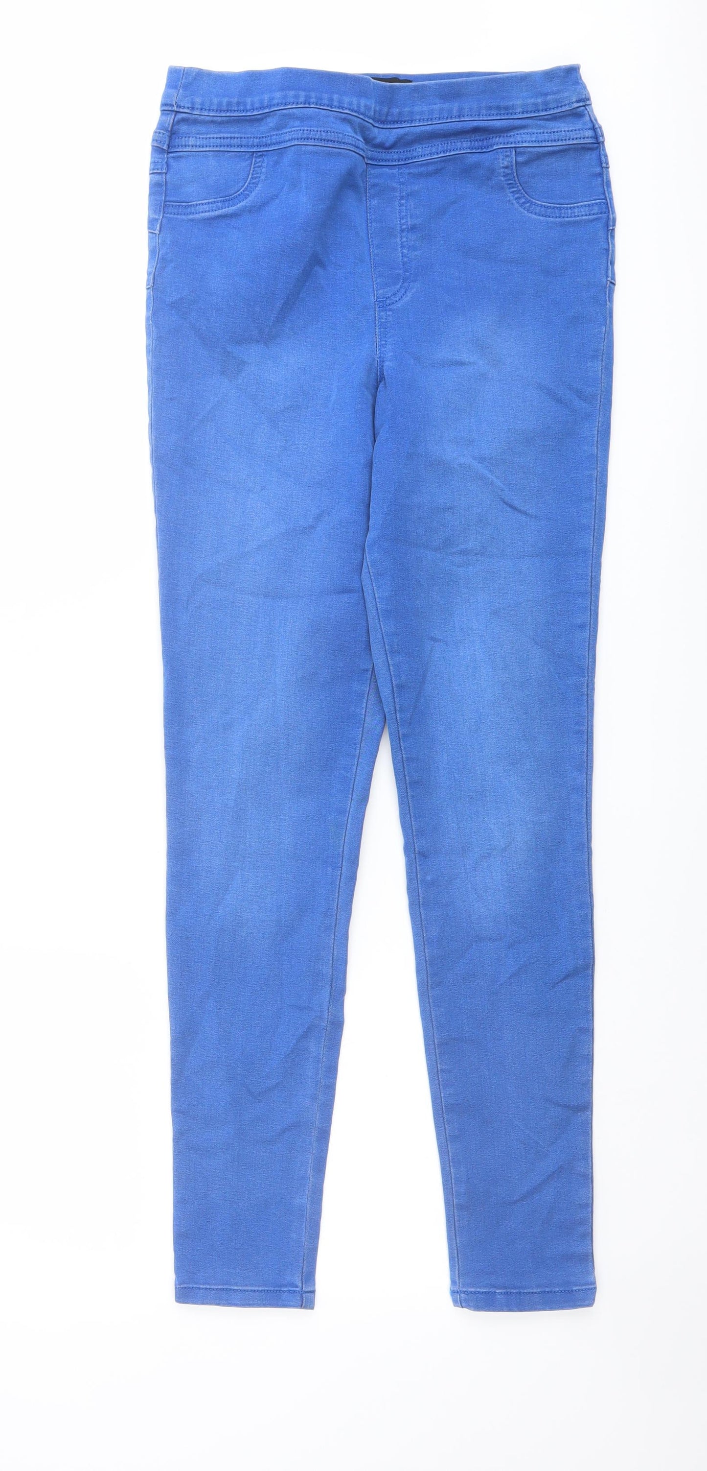 F&F Womens Blue Cotton Jegging Jeans Size 8 L28 in Regular