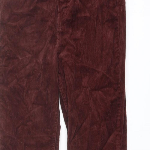 Very Womens Red Cotton Trousers Size 10 L32 in Regular Zip