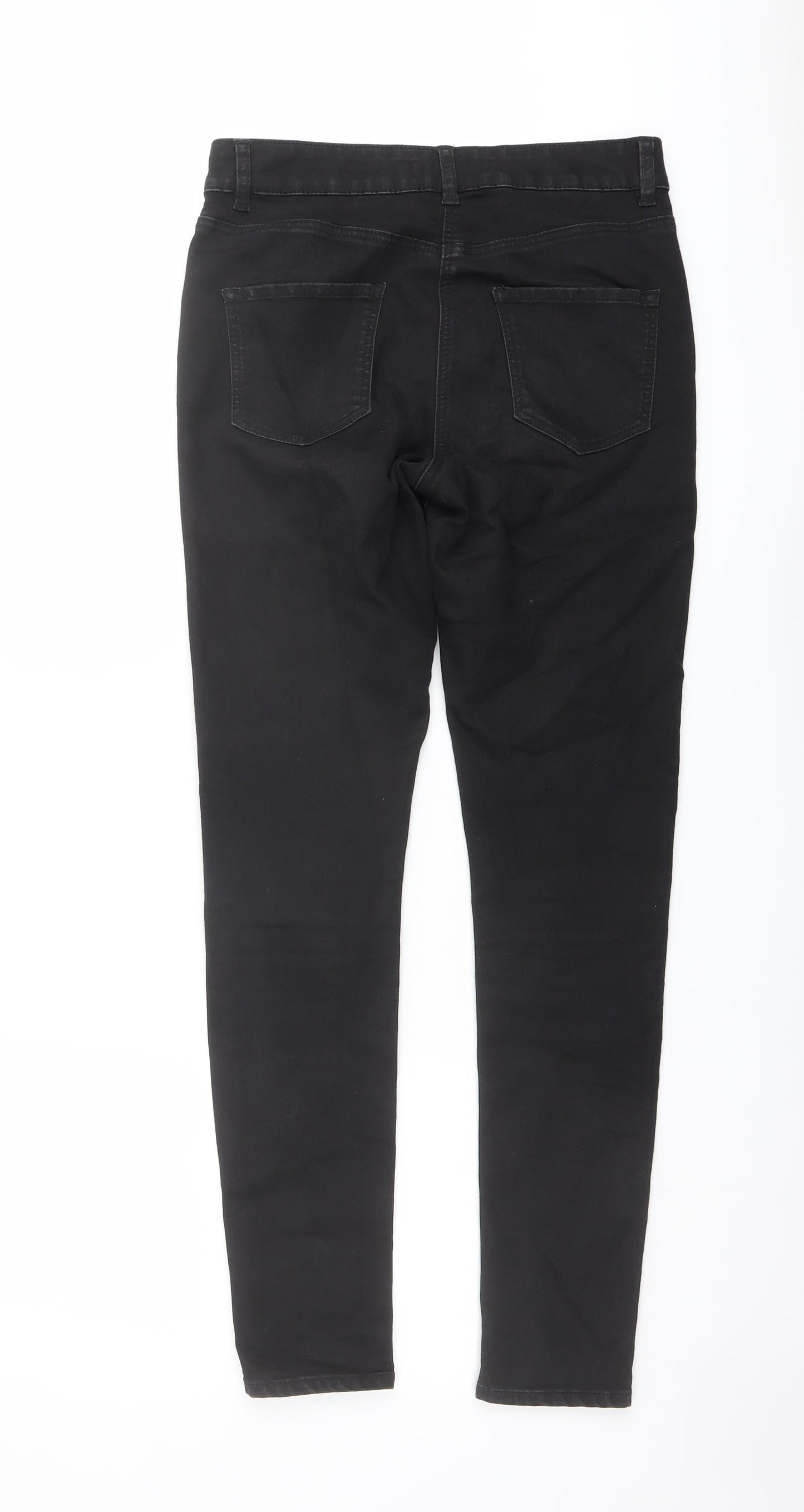 George Womens Black Cotton Skinny Jeans Size 10 L29 in Regular Button