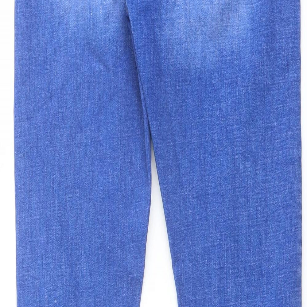 Denim & Co. Womens Blue Cotton Skinny Jeans Size 10 L27 in Regular Button