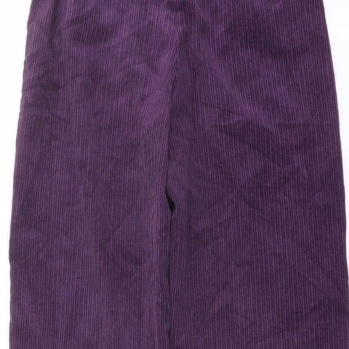 Bershka Womens Purple Polyester Trousers Size M L25 in Regular Button