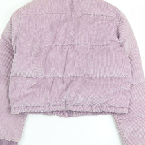 Urban Outfitters Womens Purple Puffer Jacket Jacket Size S Zip