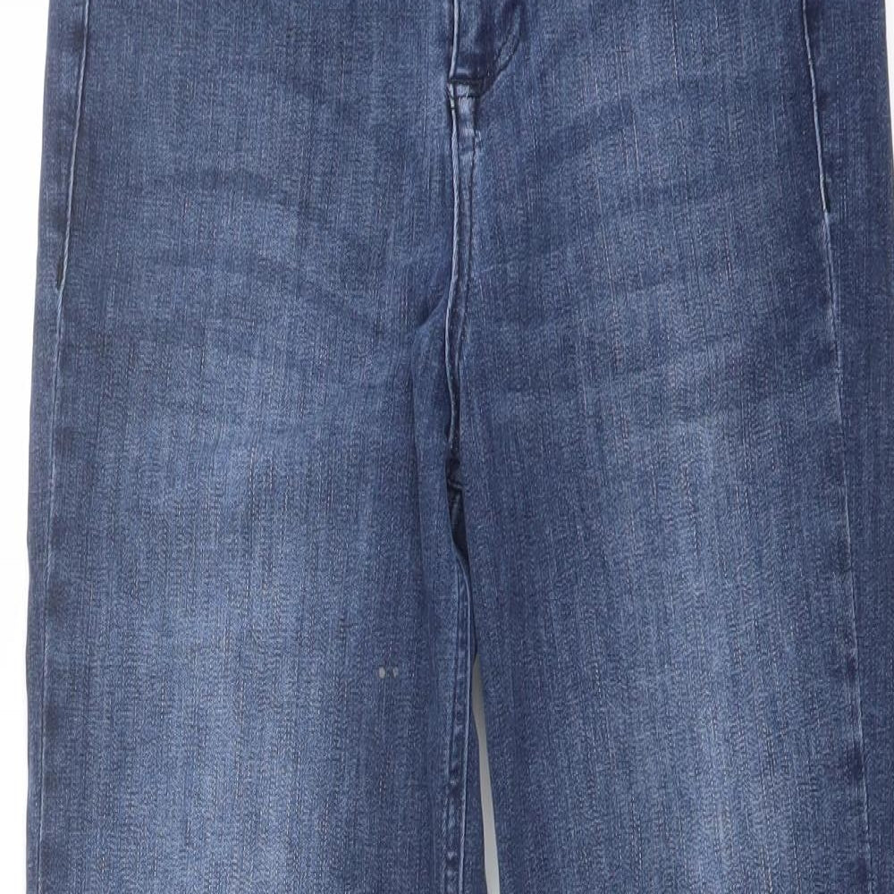 Dranella Womens Blue Cotton Straight Jeans Size 8 L28 in Regular Zip