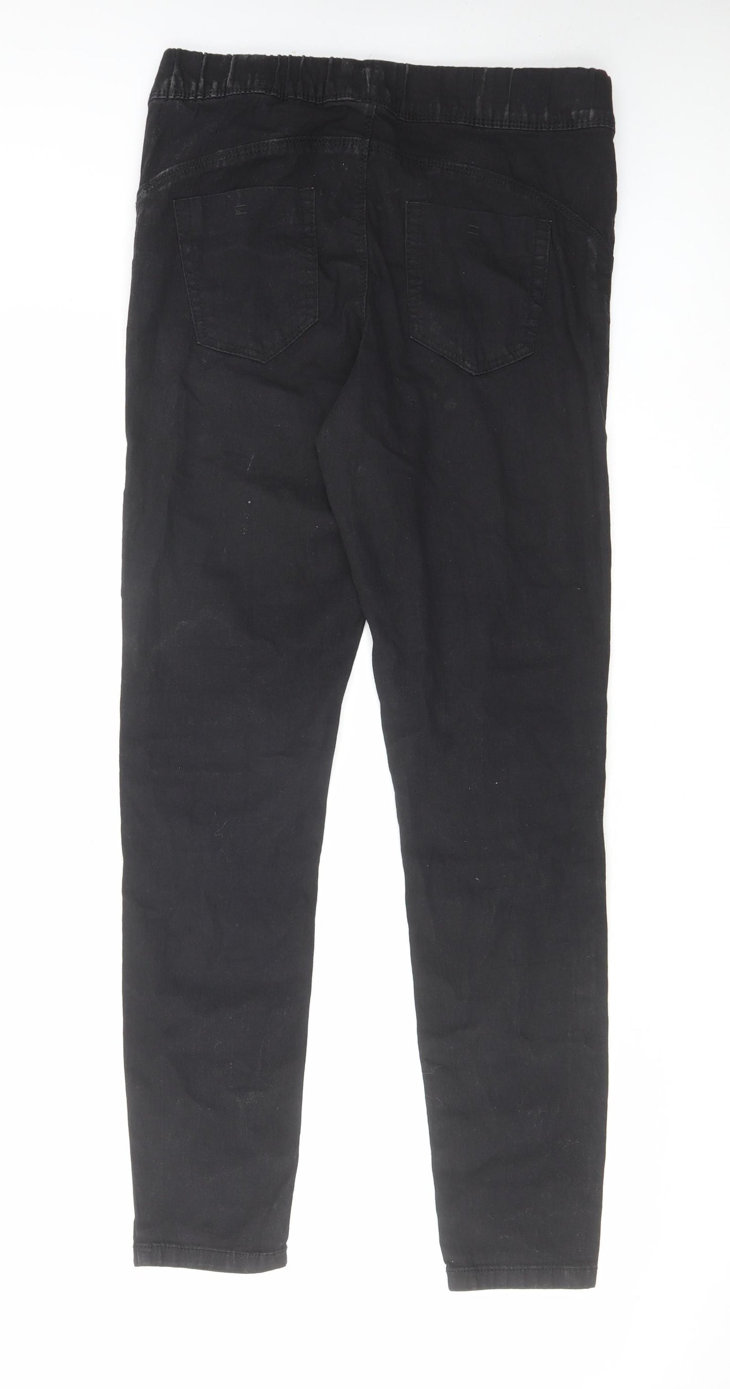 Denim & Co. Womens Black Cotton Jegging Jeans Size 12 L29 in Regular