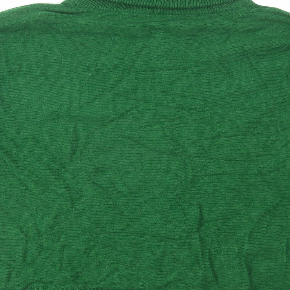 KEW Womens Green Roll Neck Cotton Pullover Jumper Size M