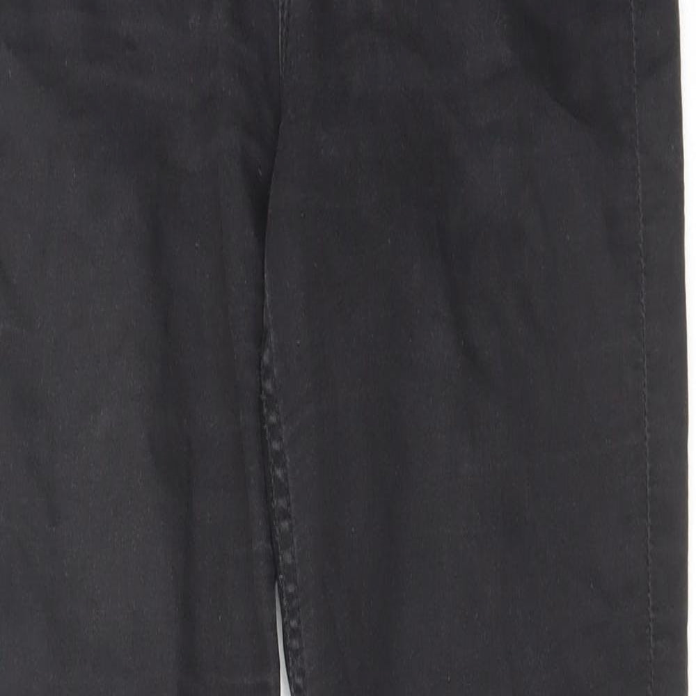 H&M Womens Black Cotton Skinny Jeans Size 6 L30 in Regular Zip