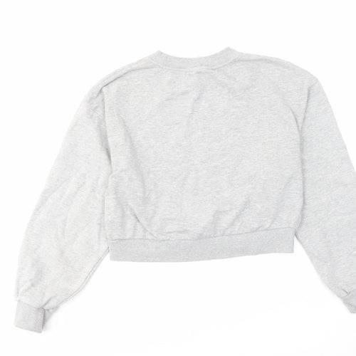 H&M Womens Grey Cotton Pullover Sweatshirt Size S Pullover