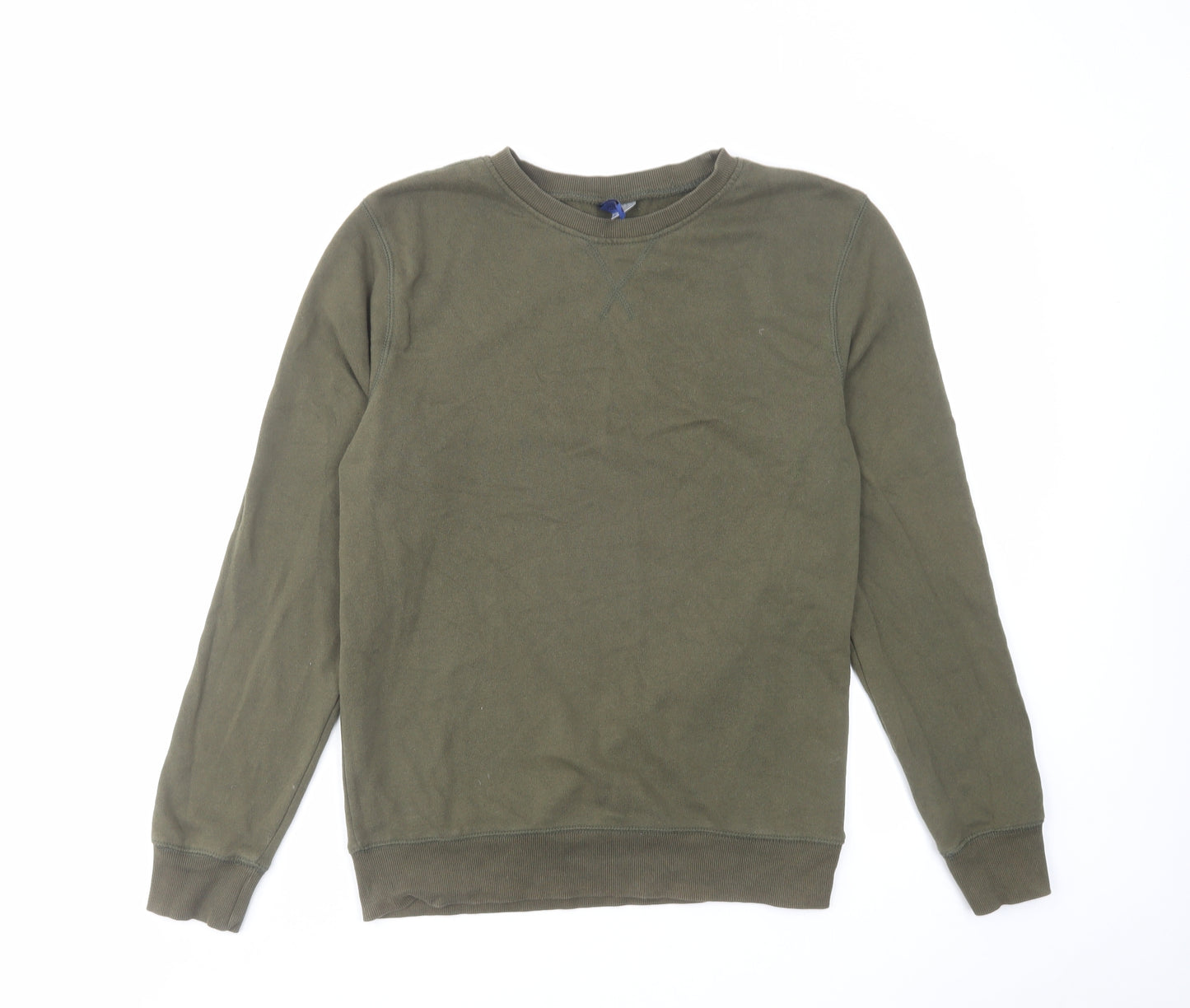 H&M Mens Green Cotton Pullover Sweatshirt Size S