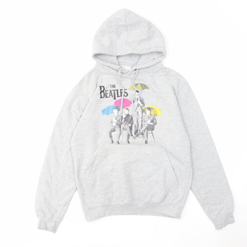 The Beatles Womens Grey Cotton Pullover Hoodie Size S Pullover - The Beatles