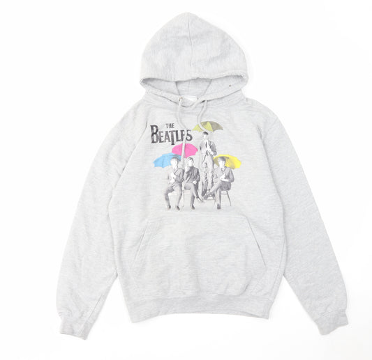 The Beatles Womens Grey Cotton Pullover Hoodie Size S Pullover - The Beatles