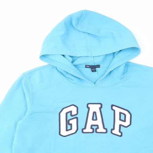 Gap Womens Blue Cotton Pullover Hoodie Size M Zip