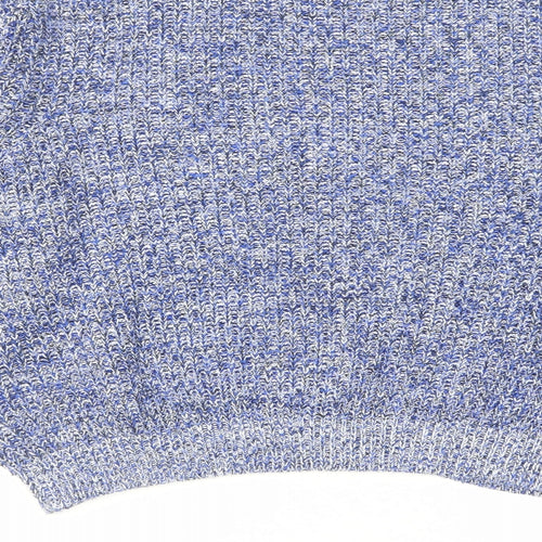 H&M Womens Blue Round Neck Acrylic Pullover Jumper Size S
