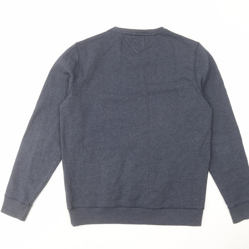 Tommy Hilfiger Mens Blue Cotton Pullover Sweatshirt Size L