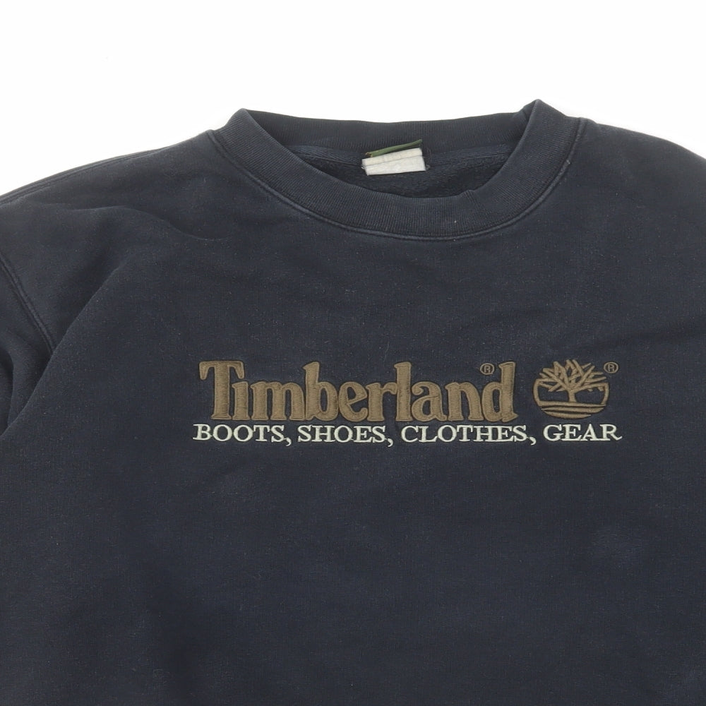 Timberland Mens Blue Cotton Pullover Sweatshirt Size S