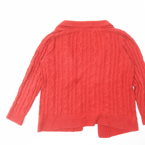 Tulchan Womens Pink V-Neck Cotton Cardigan Jumper Size L