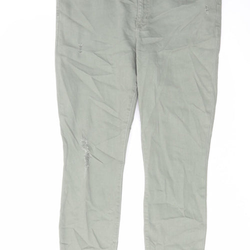 Gap Womens Grey Cotton Skinny Jeans Size 16 L25 in Regular Zip