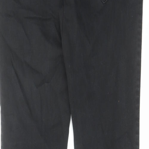 Diesel Mens Black Cotton Straight Jeans Size 30 in L30 in Extra-Slim Zip