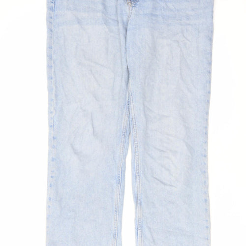Denim & Co. Womens Blue Cotton Bootcut Jeans Size 12 L32 in Regular Button