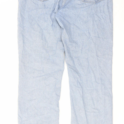 Denim & Co. Womens Blue Cotton Bootcut Jeans Size 12 L32 in Regular Button