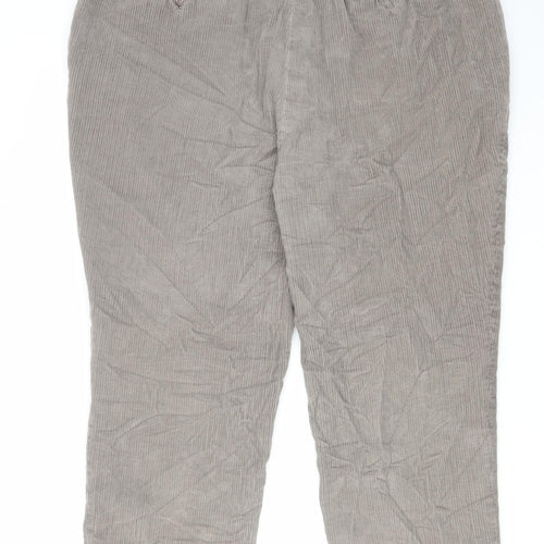 DG'S Prestige Mens Brown Cotton Trousers Size 44 in L25 in Regular Zip