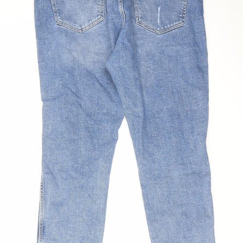 Gap Mens Blue Cotton Straight Jeans Size 34 in L27 in Slim Zip