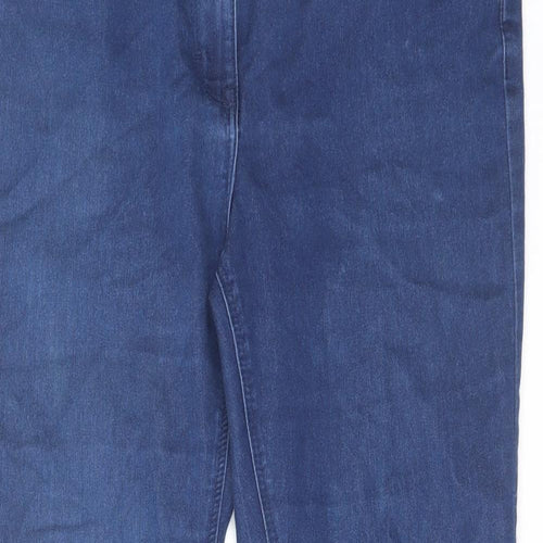 South Womens Blue Cotton Skinny Jeans Size 14 L28 in Regular Zip