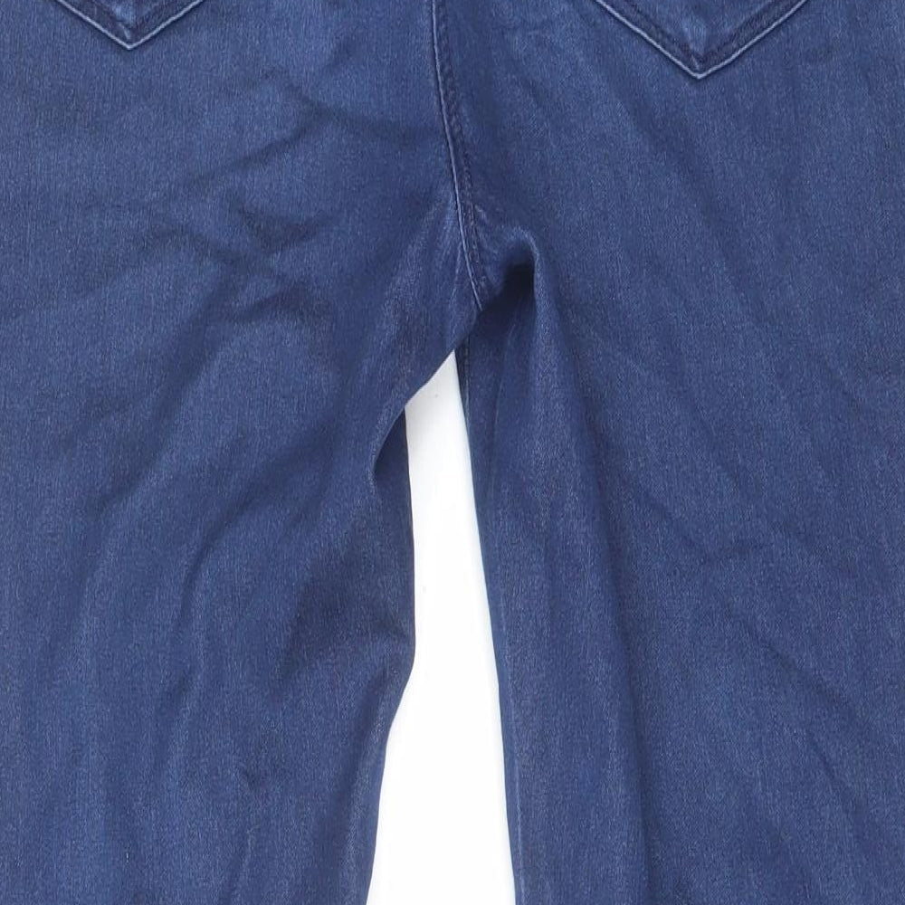 South Womens Blue Cotton Skinny Jeans Size 14 L28 in Regular Zip