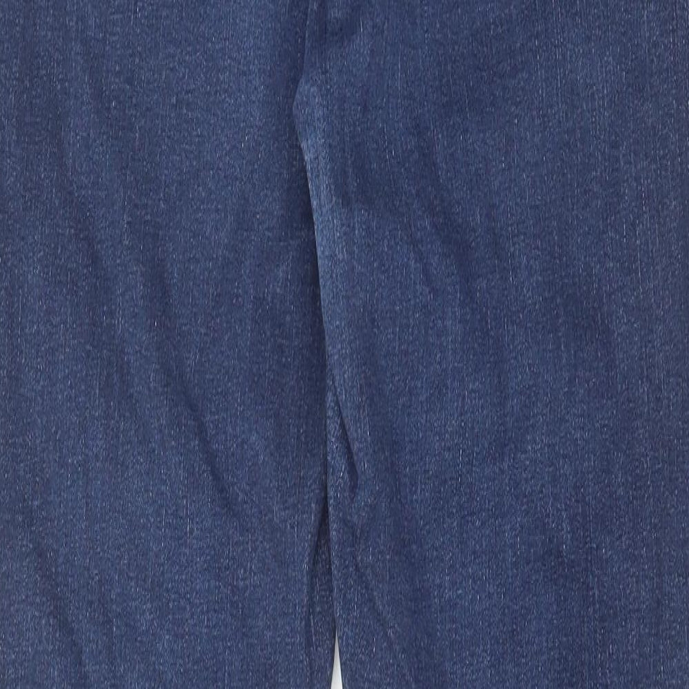 John Lewis Womens Blue Cotton Skinny Jeans Size 16 L30 in Regular Zip