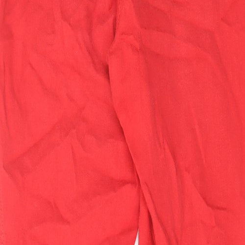 NEXT Womens Red Cotton Jegging Jeans Size 12 L29 in Regular Zip