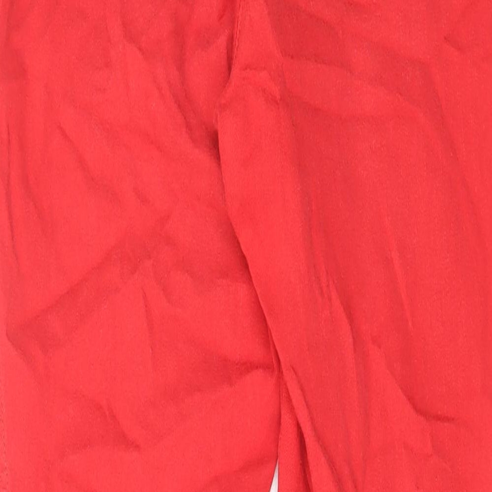 NEXT Womens Red Cotton Jegging Jeans Size 12 L29 in Regular Zip