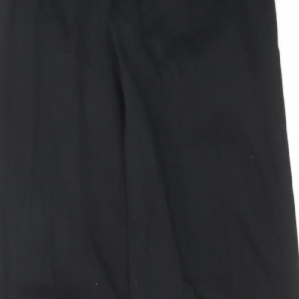 H&M Womens Black Cotton Wide-Leg Jeans Size 8 L32 in Regular Zip