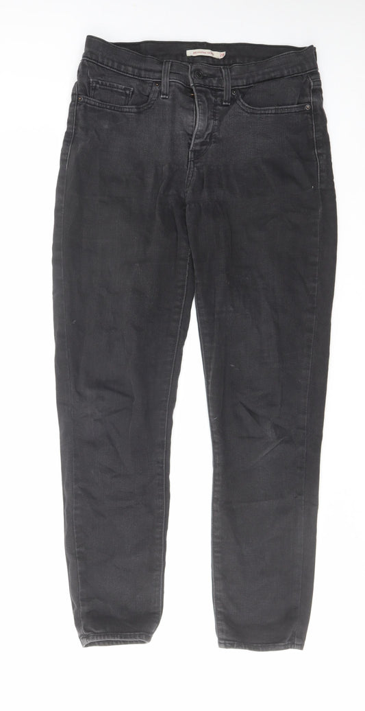 Levi's Womens Grey Cotton Skinny Jeans Size 28 in L30 in Regular Zip
