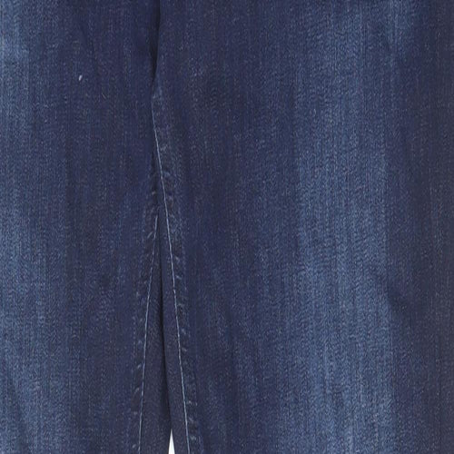 Miracle of denim Mens Blue Cotton Straight Jeans Size 34 in L32 in Regular Zip