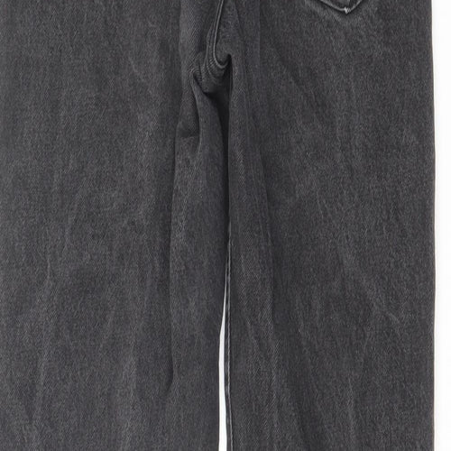Lee Rider Womens Black Cotton Tapered Jeans Size 26 in L30 in Regular Zip
