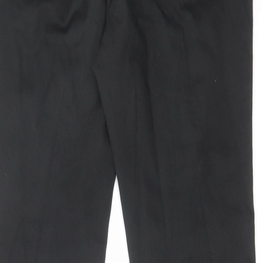 Marks and Spencer Womens Black Cotton Bootcut Jeans Size 14 L29 in Slim Zip