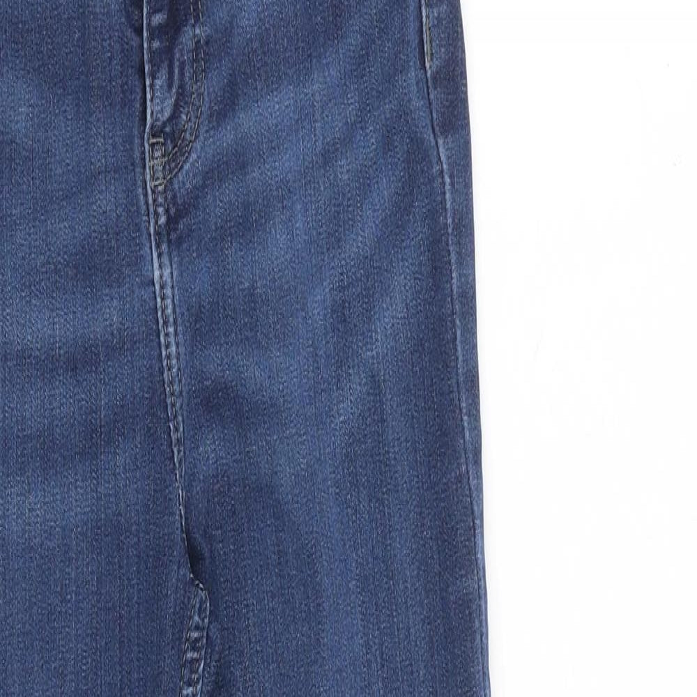 F&F Womens Blue Cotton Skinny Jeans Size 6 L25 in Slim Zip