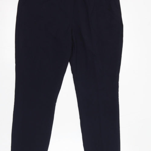 NEXT Womens Blue Polyester Dress Pants Trousers Size 12 L28 in Regular Zip