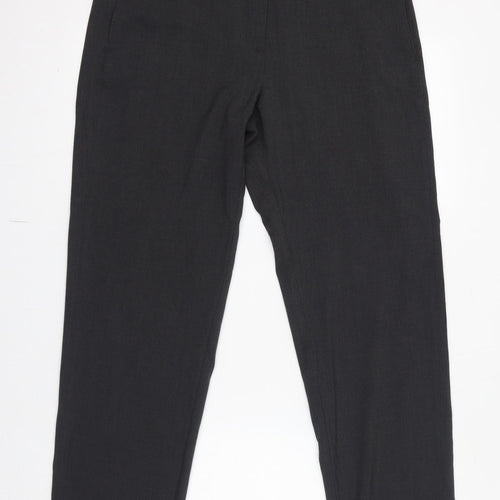 Marks and Spencer Womens Black Polyester Dress Pants Trousers Size 14 L29 in Regular Zip